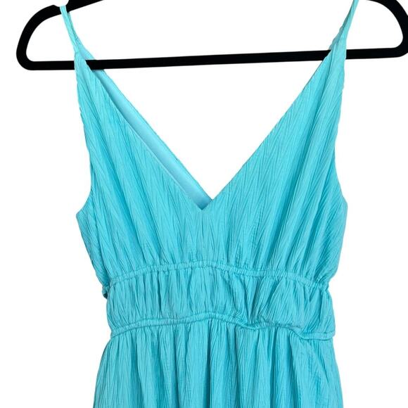 TAYLOR Women's Turquoise Cleopatra Side-Slit Pockets Maxi Dress Size XS - Picture 3 of 5